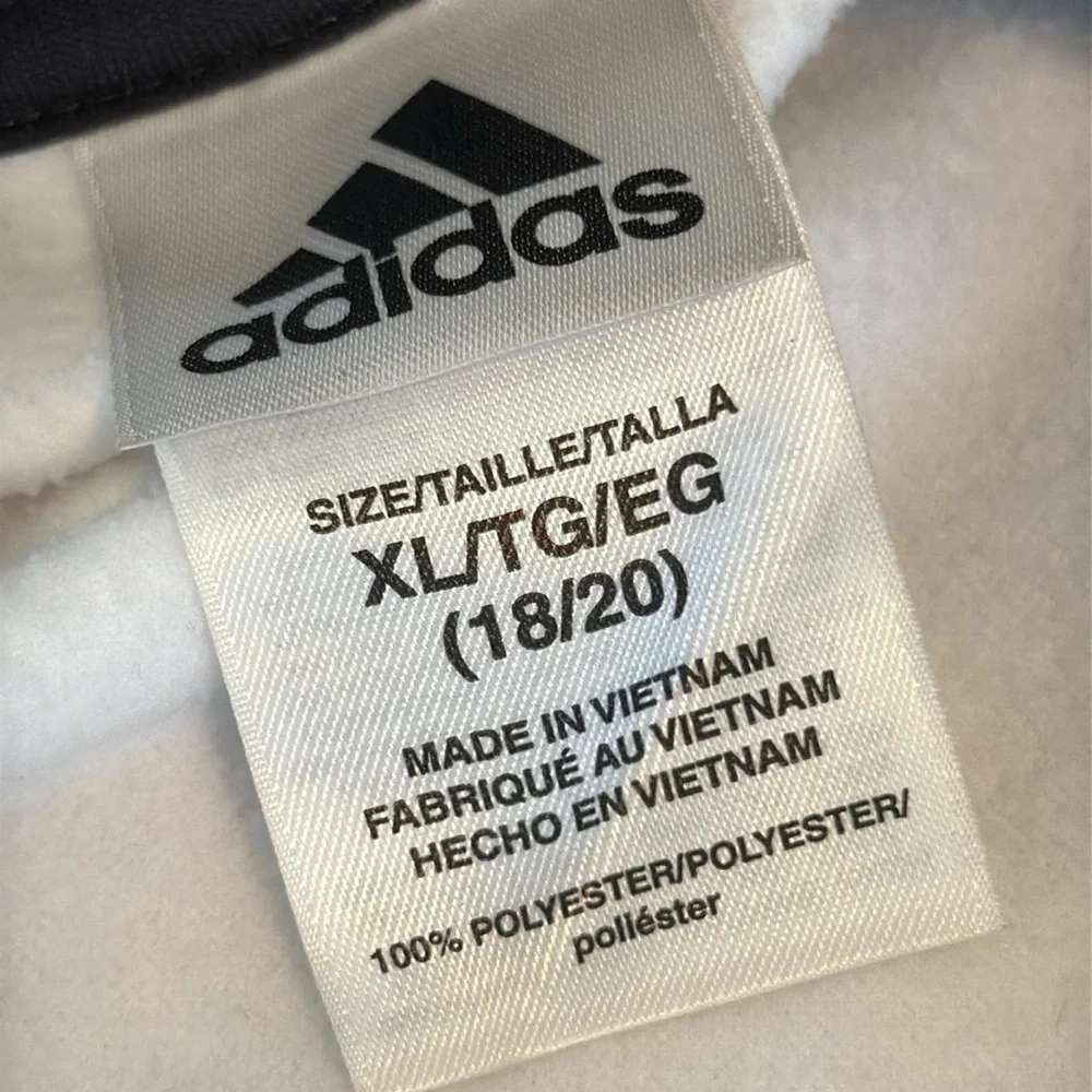Adidas Black and White Logo Hoodie